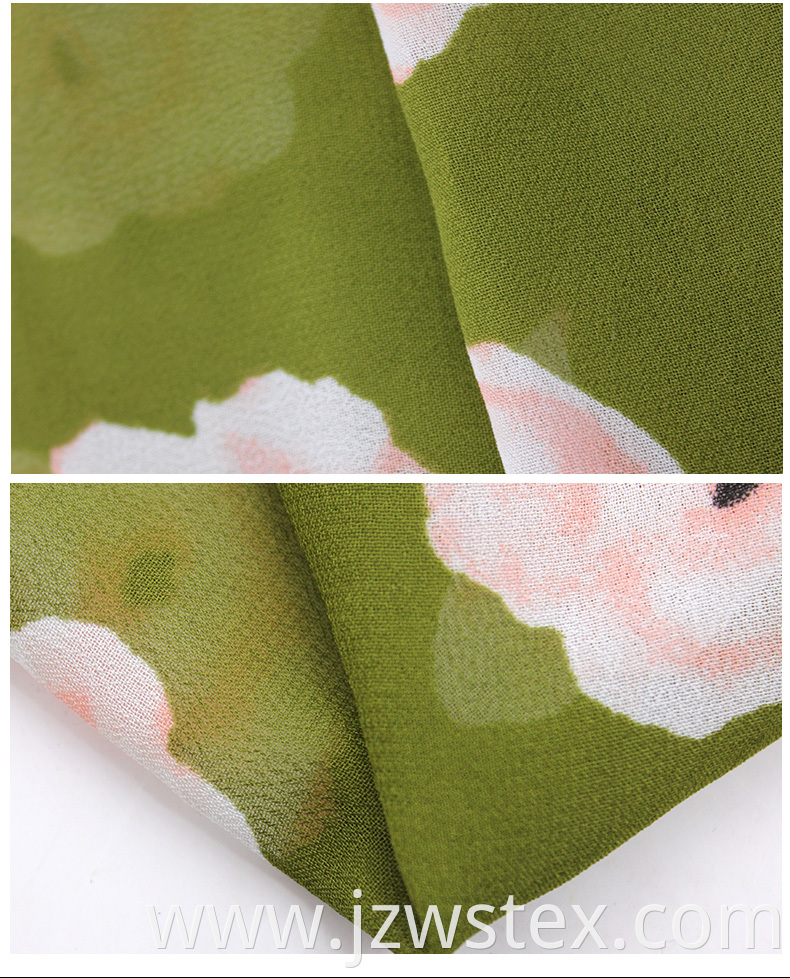 China manufactory famous brand garment polyester woven printed chiffon fabric